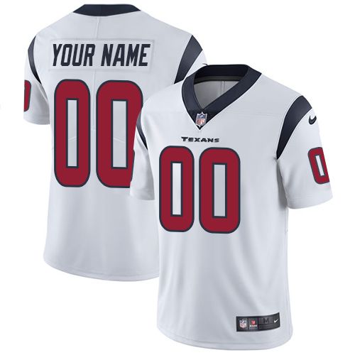 Nike Houston Texans White Men Customized Vapor Untouchable Player Limited Jersey->customized nfl jersey->Custom Jersey